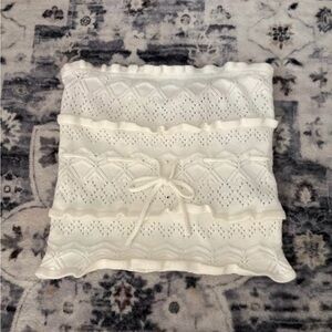 Edikted White Knit Top